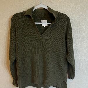 Aerie Olive V-Neck Sweater